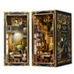 Minicity Diy Book Nook Kit For Adults, 3D Wooden Puzzle Bookend Bookshelf Insert Decor With Led Light And Dust Cover (Pianist Wi