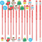 Crtiin 60Pcs Christmas Pencils Bulk Eraser Toppers Wooden Cute Pens Bulk School Supplies And ChildrenS Reward Gifts For Kids St