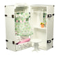 The Queens Treasures 18 Inch Doll Clothes Storage Case Furniture, Fully Assembled White Wooden Trunk Includes Vanity, Stool, Ha