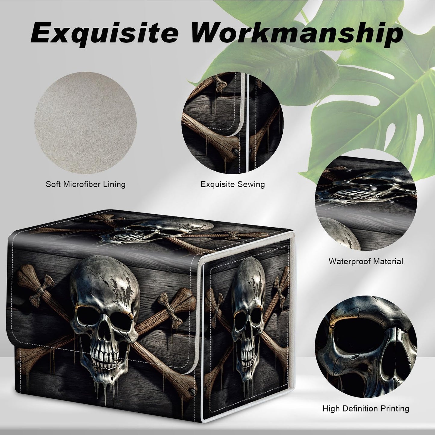 Card Game Storage Box TCG Deck Box MTG Card Box Organizer Trading Card Case Commander Deck Box TCG Card Storage Box Magnetic Clo