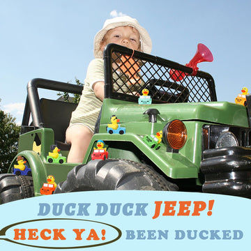 Xy-Wq 16 Pack Rubber Duck For Jeeps Ducking - 3' Bulk Floater Duck For Kids - The Shape Of A Vehicle - Baby Bath Toy Assortment - Party Favors, Birthdays, Bath Time, And More (8 Varieties)