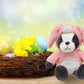 Yonlit Adorable Frenchie Stuffed Animal Dressed In A Pink Bunny Outfit, Super Cute And Soft Plush Bulldog Puppy Bunny For Easter