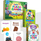 Flash Cards For Kids 2+ Years | 224 NonTearable Flash Cards Set | Alphabet, Numbers, Hindi Varnamala, Animals, Fruits, Colours 