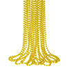 SHAOQINLIN 12 PCS Gold Bead Necklace, Gold Mardi Gras Christmas Beads Necklaces 33'' Metallic Beaded Costume Necklaces Party Nec
