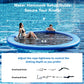 Danrelax 8' Round Inflatable Floating Dock, Sunchill Float Ring, Hammock Tanning Pool With 4In Woven Fabric, Manual Pump For 1-2