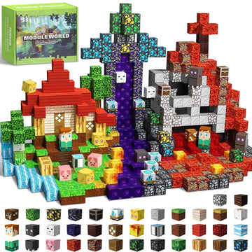 Intoypad 300PCS Magnetic Blocks for Kids, 0.8in Magnetic Building Block Toys for Boys Girls Age 3 4 5 6 7 8 9 10 Magnet Cubes Ga