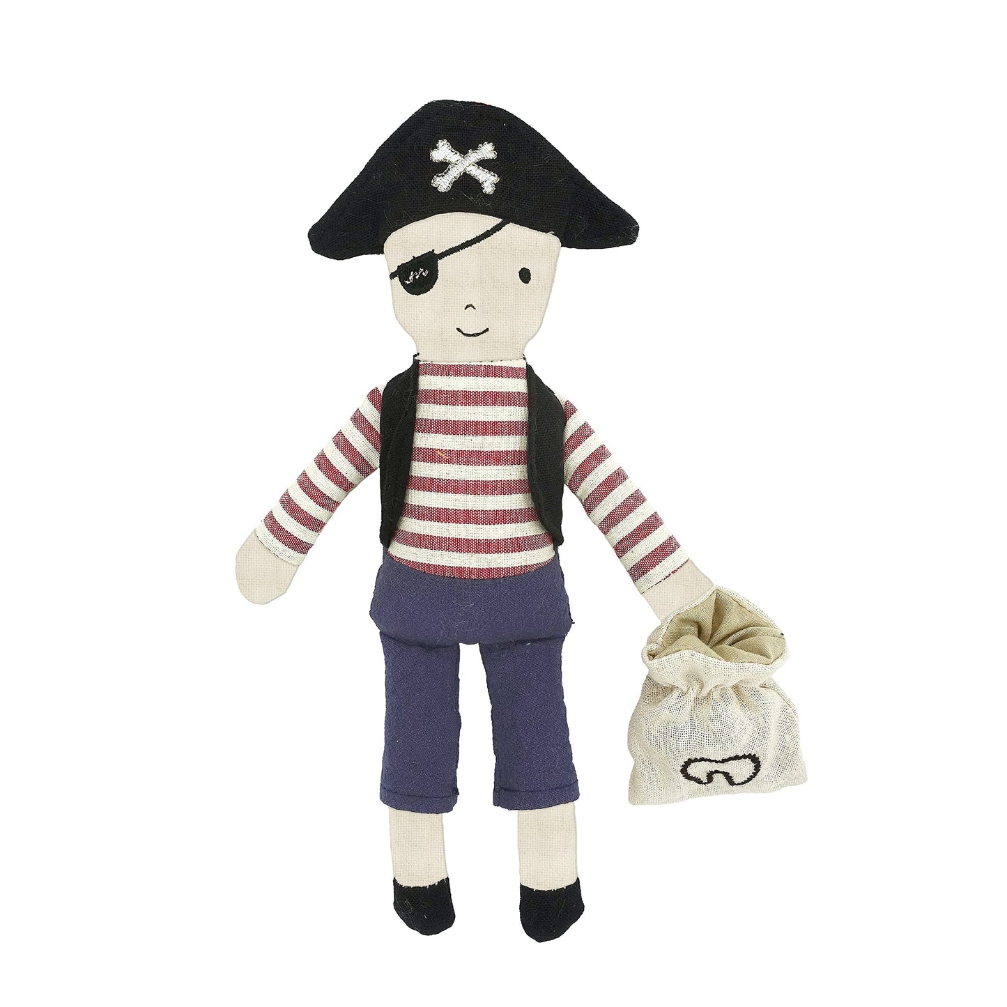 MON AMI Tooth Mate Pirate Fairy Doll with Tooth Bag 10   Plush Pirate Doll for First Loose Tooth for Boys & Girls