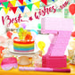 Sratte Number Piñata Pink Piñata Birthday Decorations Gradient With Stick Blindfold Confetti For Girls Boys Birthday Anniversary Party Decorations Supplies(Number 7)