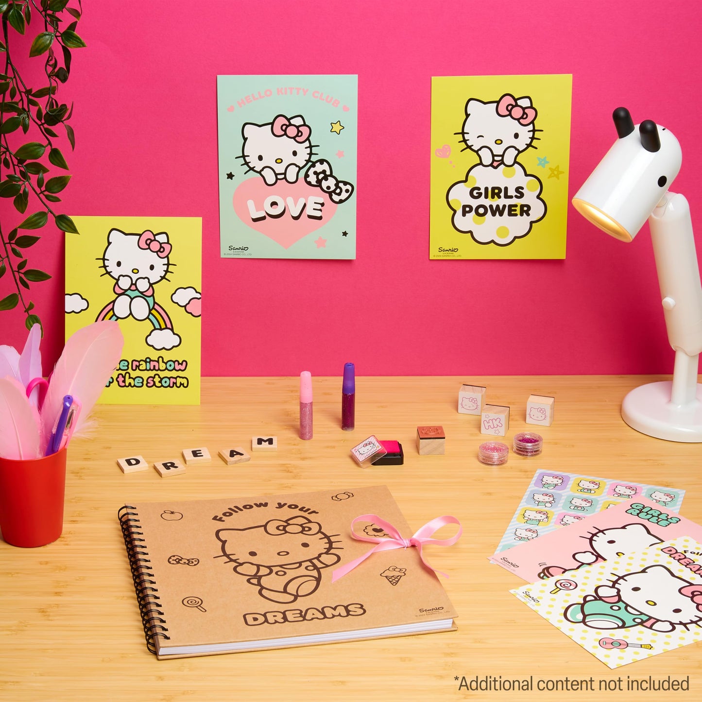 Hello Kitty Sanrio Scrapbook Kit for Girls with Notebook Stickers Stamps Gel Pens Kawaii Art Supplies Cute Gifts for Girls