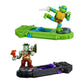 Akedo Legends of Akedo Mini Battling Warriors Pack - Leonardo Vs Rocksteady, Small, Multicolor, Model 15244, ABS & Metal