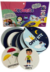 Littlefolks Opposite Words Flashcard Velcro Activity Book | Busy Binder | 10 Reusable Pages | Birthday For Boys & Girls I Educat