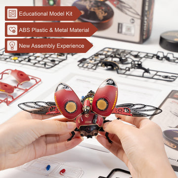Rokr Mechanical Puzzles Scout Beetle, 3D Metal Model Kits For Adults To Build, Stem Toys Building Sets For Teens, Halloween/Christmas/Birthday Gifts For Boys Ages 14+ (Scout Beetle)