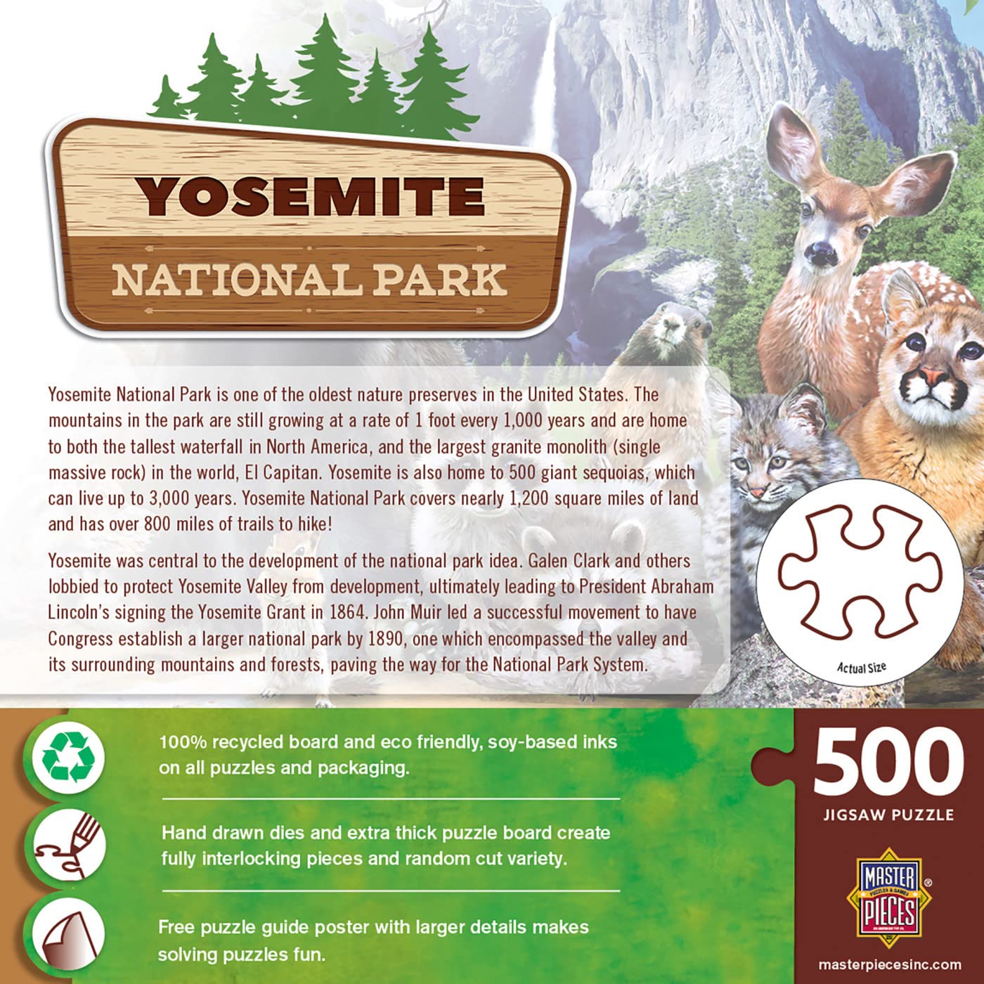 MasterPieces 500 Pieces Jigsaw Puzzle for mature-themeds  Family  Or Youth - Yosemite National Park - 15x21