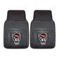 FANMATS 10988 NC State Wolfpack 2-Piece Heavy Duty Vinyl Car Mat Set, Front Row Floor Mats, All Weather Protection, Universal Fi