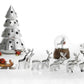 Nambe Christmas Sleigh With Reindeer Figurine Set - 3-Piece Seasonal Decor Figurines, Metal Alloy & Acacia Wood Christmas Home Decoration For Mantels Or Tables - Winter Wonderland Decor