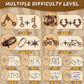 Rileryan 16 Pcs Wooden Metal Brain Teasers For Adults 3D Brain Teasers Wooden Cube