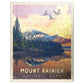 Mypuzzle Mount Rainier National Park: Daybreak, Vintage Poster - Premium 100 Piece Jigsaw Puzzle For Adults
