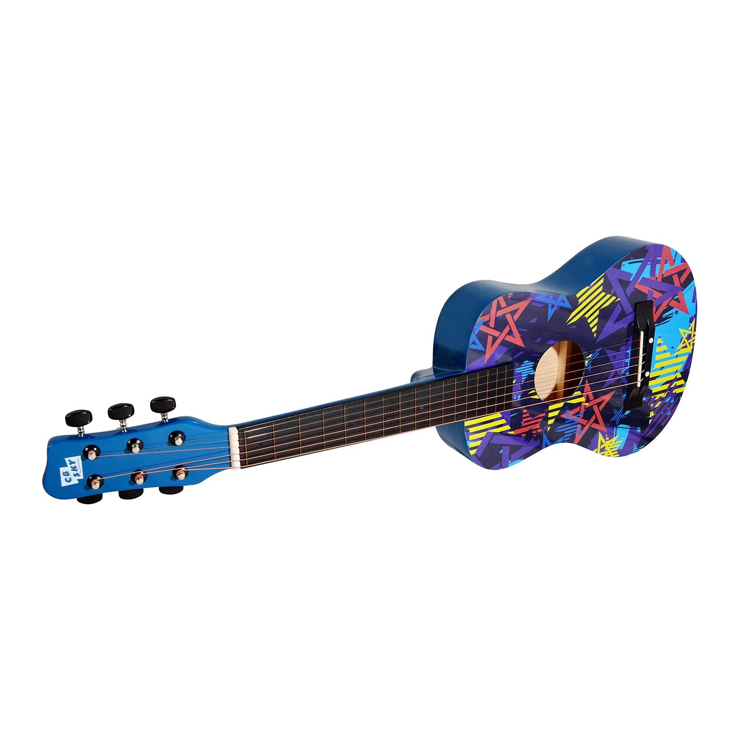 Cb Sky 30    Star Design Acoustic Metal Strings Guitar/Girls Gift/Kids Musical Toys/Musical Instrument (Blue)
