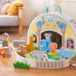 Haba Wooden Animal Playset - Play World At The Zoo, Stem Educational Toy With Zoo Animals & Accessories, Preschool Learning Toy