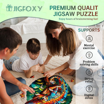 Jigfoxy Wooden Puzzles For Adults, Chameleon Wood Puzzles Adult, Unique Animal Shape Wooden Jigsaw Puzzles For Adults, Birthday Gifts For Puzzle Lovers, Family, Friend (Xl-17.3 * 17.4In-450 Pcs)