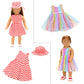 Barwa 18 Inch Doll Clothes And Accessories 5 Sets Clothes Dress Outfits With 2 Pairs Shoes For 18 Inch Dolls