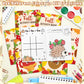 Fall Activity Books for Kids - 24Pcs Autumn Theme Mini Games Coloring Book Set Bulk DIY Art Drawing Mazes Word Search Word Scram