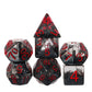HDdais Polyhedral DND Dice Set 7PCS RPG D&D for MTG Dungeons and Dragons Role Playing Game and Other Tabletop Game(Black)