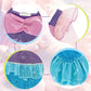 Luzlen Little Girls Mermaid Princess Costume Party Dress For Toddler Kids Baby Halloween Dress Up, 5-6 Years(Tag 130)