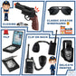 Tepsmigo Police Officer Costume For Kids, Police Costume For Kids With Police Uniform, Recorder, Shoulder Police Lights, Halloween Costume For Boys Girls, Role Play Kit For Boys Girls
