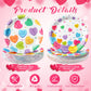 Potchen 100 Pcs 7 Inch Valentines Day Paper Plates Disposable Conversation Heart Paper Plates Round Sweetest Day Plates Decorat