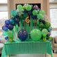 134Pcs Blue And Green Balloon Garland Kit, Navy Blue Dark Green Balloon Arch Kit With Metallic Chrome Green Blue Balloons, Blue
