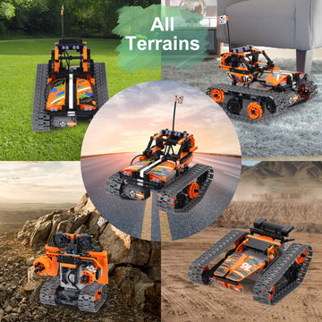 Biranco. Stem Remote Control Building Kit 3 In 1 Rc Tracked Racer/Tank/Robot Engineering Toys, Science Construction Play Set, Toy Car Chritmas For Boys & Girls Age 8-12 (392Pcs)