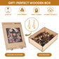 Halloween Wooden Puzzle for mature-themeds 500pcs  Pumpkin Wooden Jigsaw Puzzles(15.9 * 15.9in)  Beautiful Wooden Puzzle with Box Birthday Gifts for mature-themeds and Kids Family Game