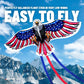 SGftre Eagle Kite - Easy-Fly Single Line Kite for Adults & Kids, Red & Blue American Flag, Perfect for Beach & Park Activities