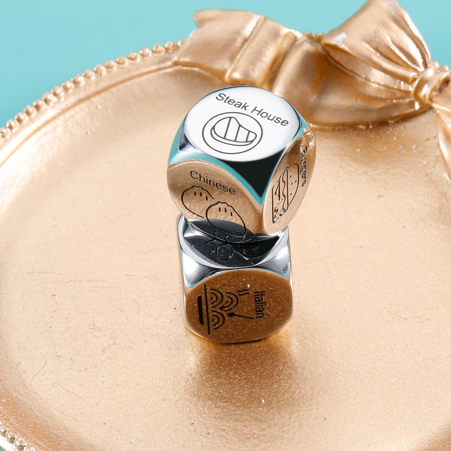 2 PCS Food Decision Dice Easter Basket Stuffers Anniversary Date Night Gifts for Men Valentines Day Gifts for Him Her for Husban