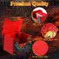 Wonderjune Pu Leather Card Deck Storage Box For Strong Magnet Storage Card Box With 2 Dividers For Tcg Ccg(Red,Flame)