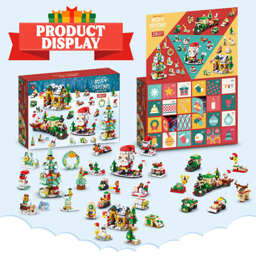 1123 Pieces Advent Calendar 2024 Building Blocks Set - 24 In 4 Building Brick Model For Countdown To Christmas - Gift Daily Coll