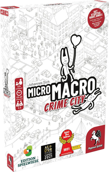MicroMacro: Crime City - Board Game by Pegasus Spiele 1-4 Players - 15-45 Minutes of Gameplay - for Family Game Night - Kids and