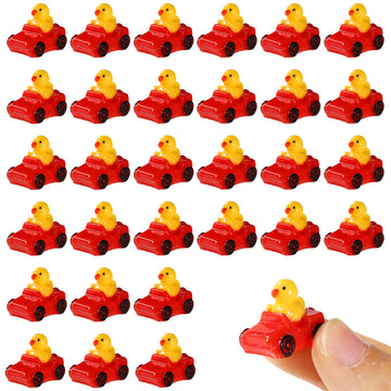 30Pcs Mini Resin Ducks, Cute Rubber Ducks Miniature Resin Ducks Small Tiny Resin Ducks Decoration Waterproof Little Ducks Perfec