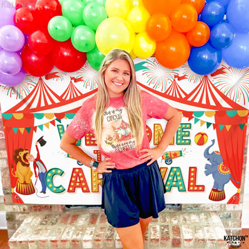 Katchon Xtralarge Welcome To The Carnival Banner - 72X44 Inch | Carnival Theme Party Decor, Backdrop & Games Decor