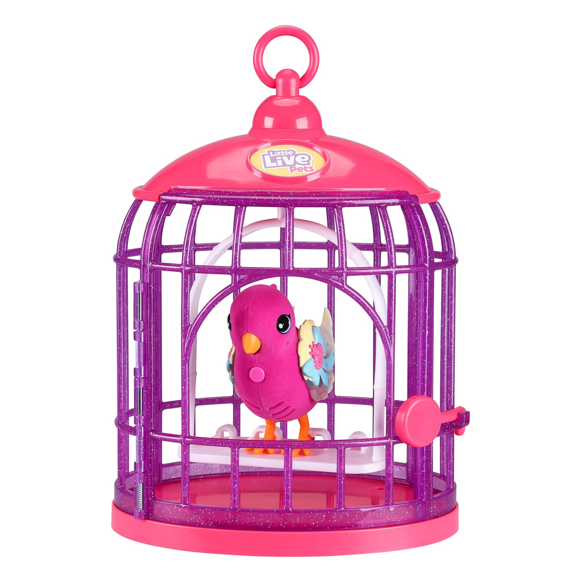 Little Live Pets - Lil Bird & Bird Cage: Tiara Twinkles, New Light Up Wings with 20 + Sounds, and Reacts to Touch