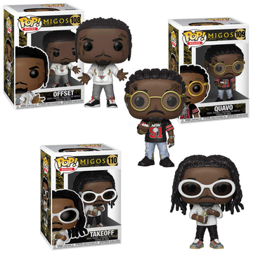 Funko Pop! Rocks Migos Vinyl Figures Set of 3 - 3.75" Multicolor Collectibles