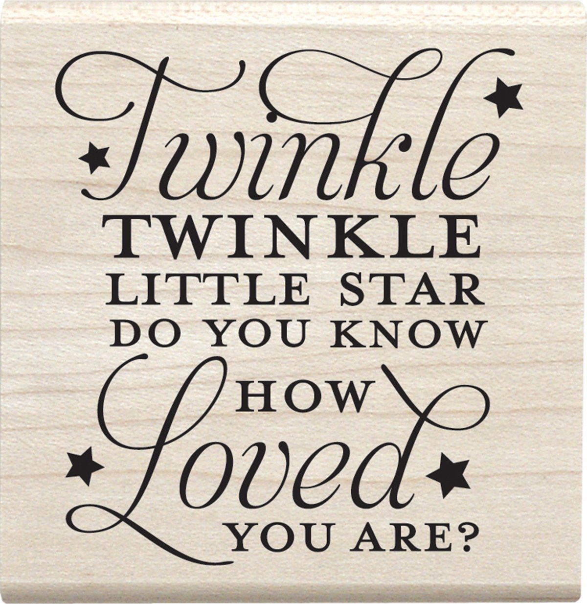 Hampton Art Twinkle Little Star Jillibean Soup Mounted Stamp 2.5X2.5