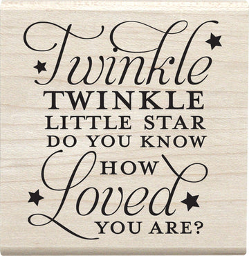 Hampton Art Twinkle Little Star Jillibean Soup Mounted Stamp 2.5X2.5