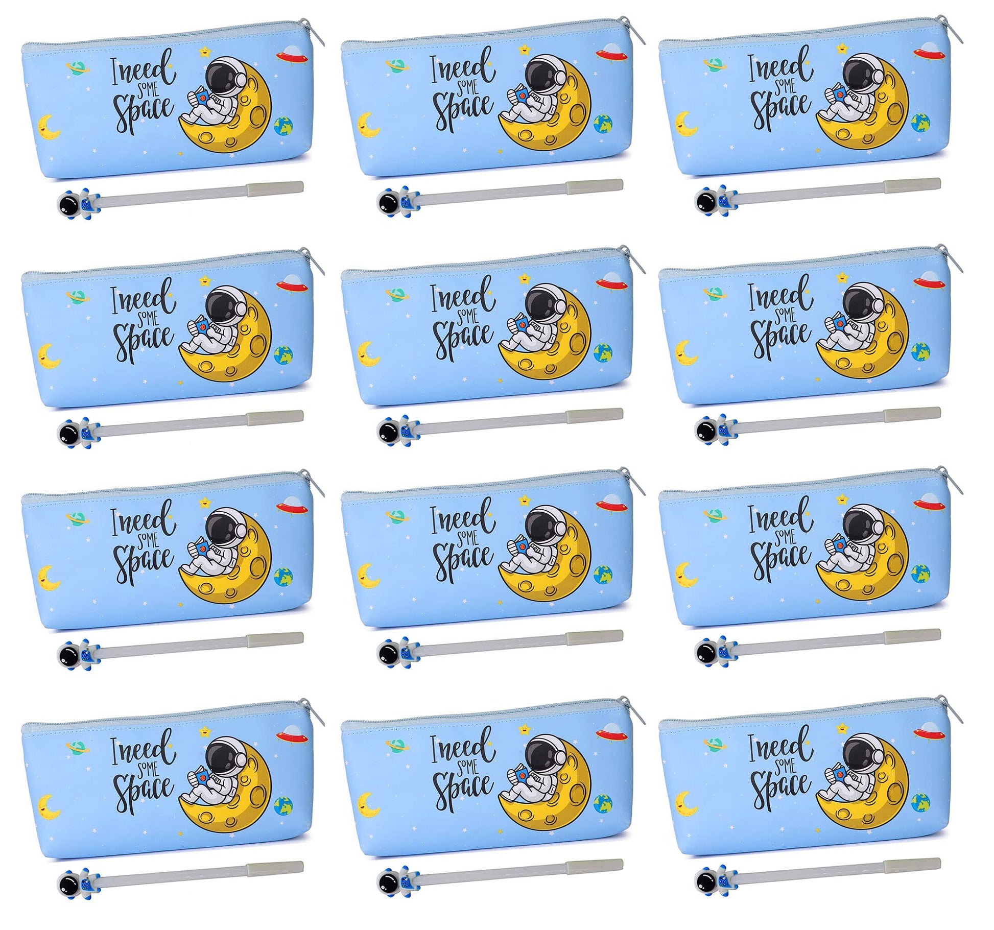 Neel Astronaut Theme Return Gift Set For Kids  Space Pencil Case, Pouch With Pen, School Stationery  Birthday Party Favour (St