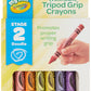 Crayola My First Washable Toddler Crayons, Tripod Grip, Gift, 8 Count