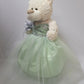 KINNEX COLLECTIONS SINCE 1997 20 Quince Anos Quinceanera Last Doll Teddy Bear with Dress (Centerpiece) ~ ARC16831-8 (Pistachio)