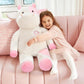 Ikasa Giant Cow Stuffed Animal Plush Toy,Large Big Jumbo Soft Toys,30'' Huge Size Cute Plushy Fluffy Fat Oversized Plushie,Gifts