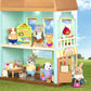 Li'l Woodzeez FitzMoo Cow Family Set - 7 Flocked Posable Figures - Multicolor - Gift Toy for Kids Age 3+ - Model WZ6724Z