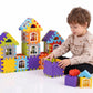 AkS Venture Diy Interlocking Building Blocks House Set For Kids, Colourful Educational Construction Toy With Windows & Roof Pan